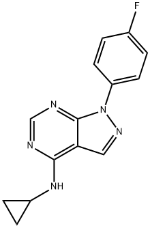 N-cyclopropyl-1-(4-fluorophenyl)-1H-pyrazolo[3,4-d]pyrimidin-4-amine Structure