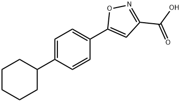 5-(4-cyclohexylphenyl)-1,2-oxazole-3-carboxylic acid Struktur