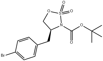 (S)-tert-butyl 4-(4-bromobenzyl)-1,2,3-oxathiazolidine-3-carboxylate 2,2-dioxide,1105712-06-8,结构式