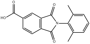 2-(2,6-二甲基苯基)-1,3-二氧异二氢吲哚-5-羧酸, 110768-27-9, 结构式