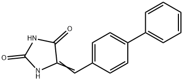 (5E)-5-(biphenyl-4-ylmethylidene)imidazolidine-2,4-dione Struktur