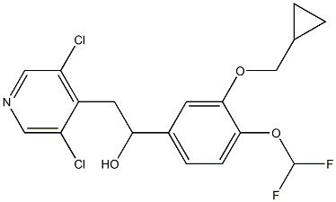 1-(3-(cyclopropylmethoxy)-4-
(difluoromethoxy)phenyl)-2-(3,5-dichloropyridin-4-yl)ethanol