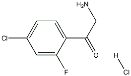 2-氨基-1-(4-氯-2-氟苯基)乙酮盐酸盐, 1117843-10-3, 结构式