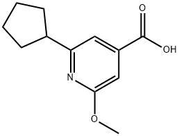 2-cyclopentyl-6-methoxyisonicotinic acid Structure
