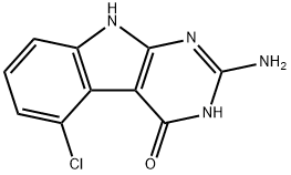 2-AMINO-5-CHLORO-3H-PYRIMIDO[4,5-B]INDOL-4(9H)-ONE Struktur