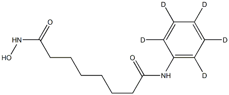 N'-hydroxy-N-(2,3,4,5,6-pentadeuteriophenyl)octanediamide Struktur