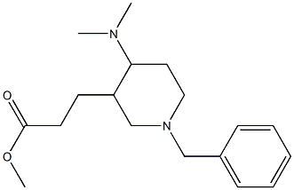 methyl 3-[1-benzyl-4-(dimethylamino)piperidin-3-yl]propanoate Structure
