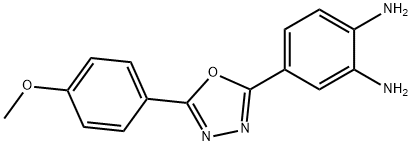 4-(5-(4-甲氧基苯基)-1,3,4-噁二唑-2-基)苯-1,2-二胺,1137671-57-8,结构式