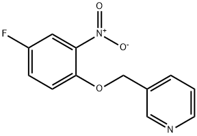 3-(4-Fluoro-2-nitro-phenoxymethyl)-pyridine Struktur