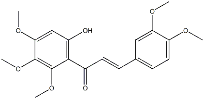 6'-羟基-3,4,2',3',4'-五甲氧基查尔酮 结构式