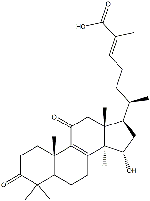 Lanosta-8,24-dien-26-oicacid, 15-hydroxy-3,11-dioxo-, (15a,24E)- Structure
