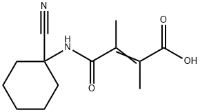 (2Z)-3-[(1-cyanocyclohexyl)carbamoyl]-2,3-dimethylprop-2-enoic acid Struktur