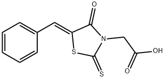 (Z)-2-(5-benzylidene-4-oxo-2-thioxothiazolidin-3-yl)acetic acid Structure