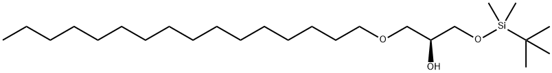 1-O-(tert-butyldimethylsilyl)-3-O-hexadecyl-sn-glycerol,115226-11-4,结构式
