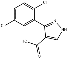 5-(2,5-dichlorophenyl)-1H-pyrazole-4-carboxylic acid Struktur