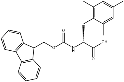 N-FMOC-D-2,4,6-三甲基苯丙氨酸, 1152572-03-6, 结构式