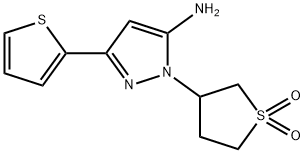 1-(1,1-dioxidotetrahydro-3-thienyl)-3-(2-thienyl)-1H-pyrazol-5-amine Structure