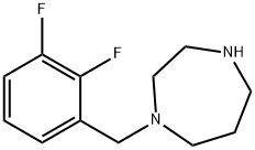 1-[(2,3-difluorophenyl)methyl]-1,4-diazepane Struktur