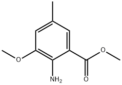 2-氨基-3-甲氧基-5-甲基苯甲酸甲酯,115475-74-6,结构式