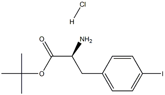 DL-4-iodo- Phenylalanine 1,1-dimethylethyl ester, hydrochloride 化学構造式