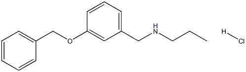 {[3-(benzyloxy)phenyl]methyl}(propyl)amine hydrochloride Struktur