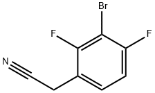 3-溴-2,4-二氟苯乙腈, 1159186-98-7, 结构式