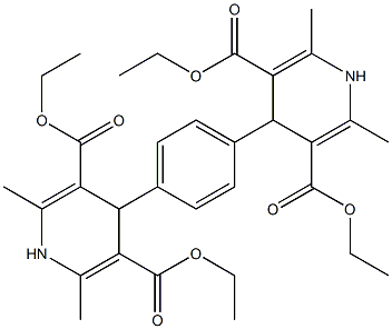 tetraethyl 4,4-(1,4-phenylene)bis(2,6-dimethyl-1,4-dihydropyridine-3,5-dicarboxylate) Struktur