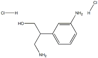 3-Amino-2-(3-aminophenyl)propan-1-ol dihydrochloride Struktur