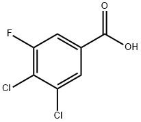3,4-Dichloro-5-fluorobenzoic acid 化学構造式