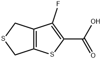 3-fluoro-4,6-dihydrothieno[3,4-b]thiophene-2-carboxylic acid, 1160823-72-2, 结构式