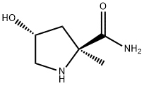 (2S,4R)-4-HYDROXY-2-METHYLPYRROLIDINE-2-CARBOXAMIDE 结构式