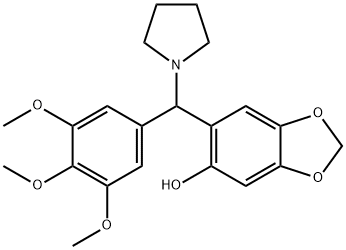 1,3-Benzodioxol-5-ol,6-[1-pyrrolidinyl(3,4,5-trimethoxyphenyl)methyl]- Structure