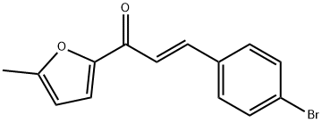 (2E)-3-(4-bromophenyl)-1-(5-methylfuran-2-yl)prop-2-en-1-one Struktur