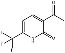 3-乙酰基-6-(三氟甲基)吡啶-2(1H)-酮 结构式