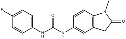 1-(4-fluorophenyl)-3-(1-methyl-2-oxo-3H-indol-5-yl)urea Structure