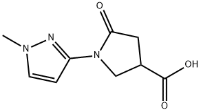 1-(1-甲基-1H-吡唑-3-基)-5-氧代吡咯烷-3-羧酸,1171097-21-4,结构式