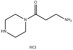 3-amino-1-(piperazin-1-yl)propan-1-one dihydrochloride 化学構造式