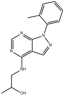1-((1-(o-tolyl)-1H-pyrazolo[3,4-d]pyrimidin-4-yl)amino)propan-2-ol Structure