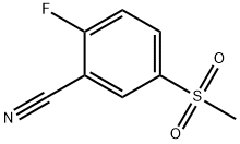 2-氟-5-(甲基磺酰基)苄腈, 1171926-73-0, 结构式