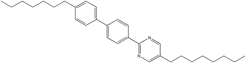 Pyrimidine, 2-(4'-heptyl[1,1'-biphenyl]-4-yl)-5-octyl- 化学構造式