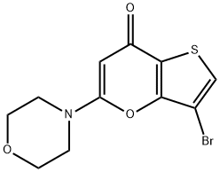 3-bromo-5-(morpholin-4-yl)-7H-thieno[3,2-b]pyran-7-one 化学構造式