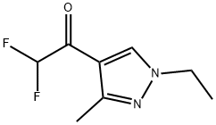 1-(1-ethyl-3-methyl-1H-pyrazol-4-yl)-2,2-difluoroethanone Struktur