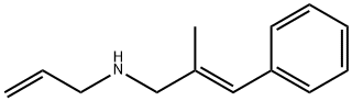 [(2E)-2-メチル-3-フェニルプロプ-2-エン-1-イル](プロプ-2-エン-1-イル)アミン 化学構造式