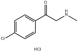 1-(4-chlorophenyl)-2-(methylamino)ethan-1-one hydrochloride Struktur