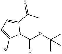 tert-Butyl 2-acetyl-5-bromo-1H-pyrrole-1-carboxylate Struktur