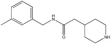 N-[(3-methylphenyl)methyl]-2-piperidin-4-ylacetamide Structure