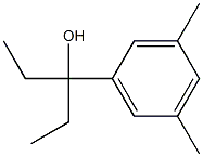 3-(3,5-ジメチルフェニル)-3-ペンタノール 化学構造式