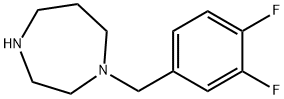 1-[(3,4-difluorophenyl)methyl]-1,4-diazepane Struktur