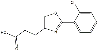 3-[2-(2-chlorophenyl)-1,3-thiazol-4-yl]propanoic acid Struktur
