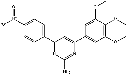 4-(4-nitrophenyl)-6-(3,4,5-trimethoxyphenyl)pyrimidin-2-amine Struktur